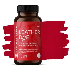 LEATHER EXPERT Leather Dye Red - Farbivo na semiš a nubuk červené 75ml