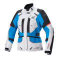 bunda STELLA ANDES DRYSTAR HONDA kolekcia, TECH-AIR 5 kompatibilná, ALPINESTARS (svetlosivá/čierna/modrá/červená, veľ. L)