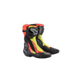 topánky SMX PLUS V2, ALPINESTARS (čierna/červená fluo/žltá fluo/sivá, veľ. 36)