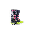 topánky TECH 7, ALPINESTARS (čierna/modrá/ružová/žltá fluo, veľ.38)