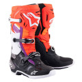 topánky TECH 10, ALPINESTARS (oranžová/žltá/fialová/biela/čierna, veľ. 47)