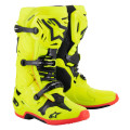 topánky TECH 10, ALPINESTARS (žltá fluo/čierna/červená fluo, veľ. 42)