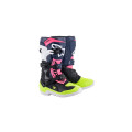 topánky TECH 3S YOUTH, ALPINESTARS, detské (čierna/modrá/ružová/žltá fluo, vel.35,5)