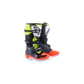 topánky TECH 7 S, ALPINESTARS, detské (sivá/červená fluo/žltá fluo, veľ.40,5)