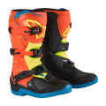 topánky TECH 3S YOUTH, ALPINESTARS, detské (oranžová fluo/modrá/žltá fluo/čierna, veľ. 37)