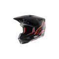 prilba S-M5 COMPASS HELMET ECE, ALPINESTARS (matná čierna/oranžová fluo, veľ. S)