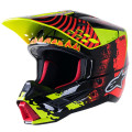 prilba S-M5 SOLAR FLARE, ALPINESTARS (žltá fluo/červená fluo/čierna, veľ. XS)