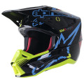 prilba S-M5 ACTION, ALPINESTARS (žltá fluo/čierna/modrá/tmavo červená, veľ. XL)