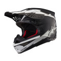 prilba SUPERTECH S-M10 AMPRESS, ALPINESTARS (čierna matná/biela, veľ. M)