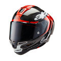 prilba SUPERTECH R10 ELEMENT, ALPINESTARS (karbón/červená fluo/biela, veľ. 2XL)