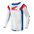 dres RACER ICONIC HONDA kolekcia, ALPINESTARS (biela/modrá/červená/čierna, veľ. S)