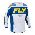 šaty F-16, FLY RACING - USA 2025 (biela/modrá/žltá, veľ. 2XL)