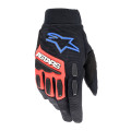 rukavice FULL BORE XT, ALPINESTARS (čierna/červená/modrá/biela, veľ. S)