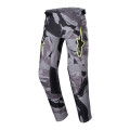 nohavice RACER TACTICAL, ALPINESTARS, detské (sivá camo/žltá fluo/čierna, veľ. 26)