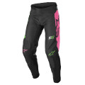 nohavice RACER COMPASS, ALPINESTARS, detské (čierna/zelená neon/ružová fluo, veľ. 26)