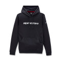 mikina LINEAR HOODIE, ALPINESTARS (čierna/biela, veľ. M)