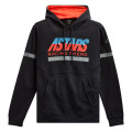 mikina CLUB HOODIE, ALPINESTARS (čierna/červená/modrá/sivá, veľ. XL)