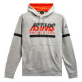 mikina CLUB HOODIE, ALPINESTARS (sivá/čierna/červená, veľ. S)