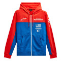 mikina H BLOCK HOODIE, ALPINESTARS (červená fluo/svetlo modrá, veľ. S)