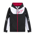 mikina SESSIONS 3 HOODIE, ALPINESTARS (čierna/biela/červená, veľ. S)