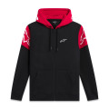 mikina VELOCITY HOODIE, ALPINESTARS (čierna/červená, veľ. M)