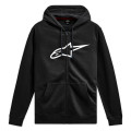 mikina AGELESS ZIP HOODIE 3, ALPINESTARS (čierna/biela, veľ. L)