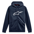 mikina AGELESS ZIP HOODIE 3, ALPINESTARS (modrá/biela, veľ. M)