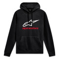 mikina ALWAYS HOODIE 3, ALPINESTARS (čierna/biela/červená, veľ. S)