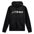 mikina BLAZE HOODIE 3, ALPINESTARS (čierna/biela, veľ. S)