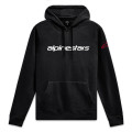 mikina WORDMARK HOODIE 3, ALPINESTARS (čierna/biela/červená, veľkosť XL)