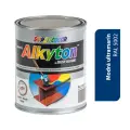 ALKYTON - Alkyduretánová antikorózna farba na kov 2v1 bez základu modrá ultramarínová lesklá 750ml