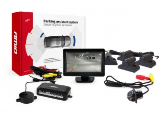 AMIO asistenty parkovania TFT01 4,3 s kamerou HD-305-LED 4-senzorové čierne Truck.jpg