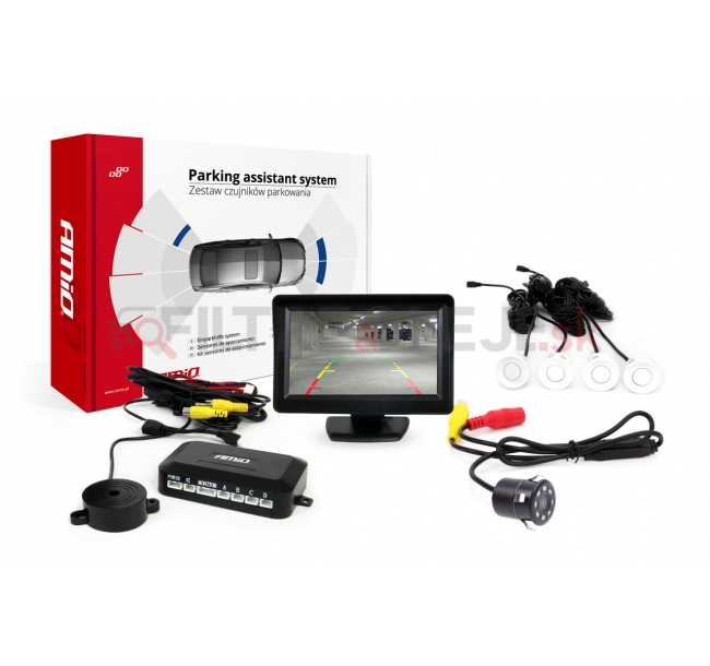 AMIO asistenty parkovania TFT01 4,3 s kamerou HD-307-IR 4-senzorové biele.jpg