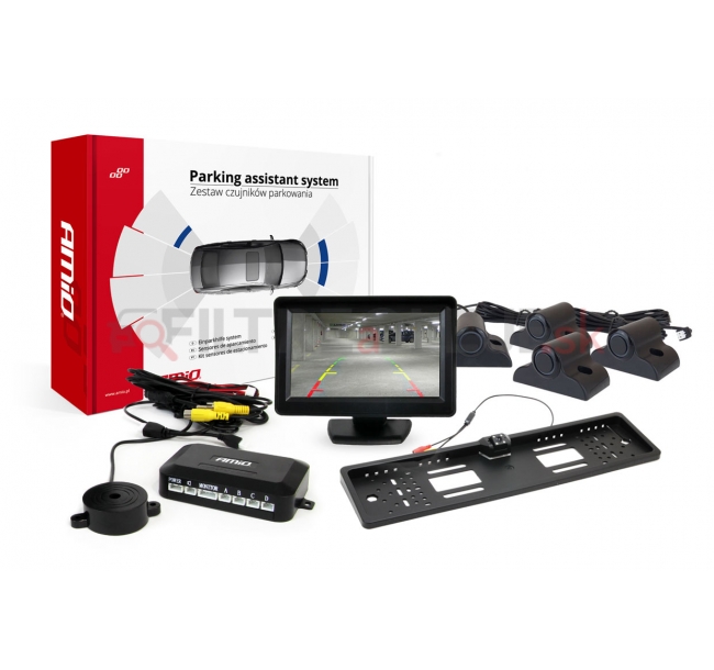 AMIO asistenty parkovania TFT01 4,3 s kamerou HD-402-LED 4-senzorové čierne Truck.jpg