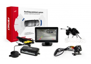 AMIO asistenty parkovania TFT01 4,3 s kamerou CAM-315 LED, 4-senzorové biele.jpg