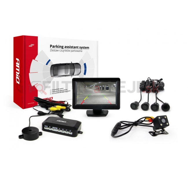 AMIO asistenty parkovania TFT01 4,3 s kamerou CAM-315 LED, 4-senzorové čierne, GOLD 18mm.jpg