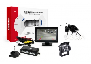 AMIO asistenty parkovania TFT01 4,3 s kamerou HD-501-IR 4-senzorové, biele.jpg