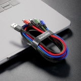 AMIO BASEUS USB Kábel 4v1 čierny, 1xUSB-C, 2x Lightning, 1xMicro 3,5A 120 cm 4.jpg