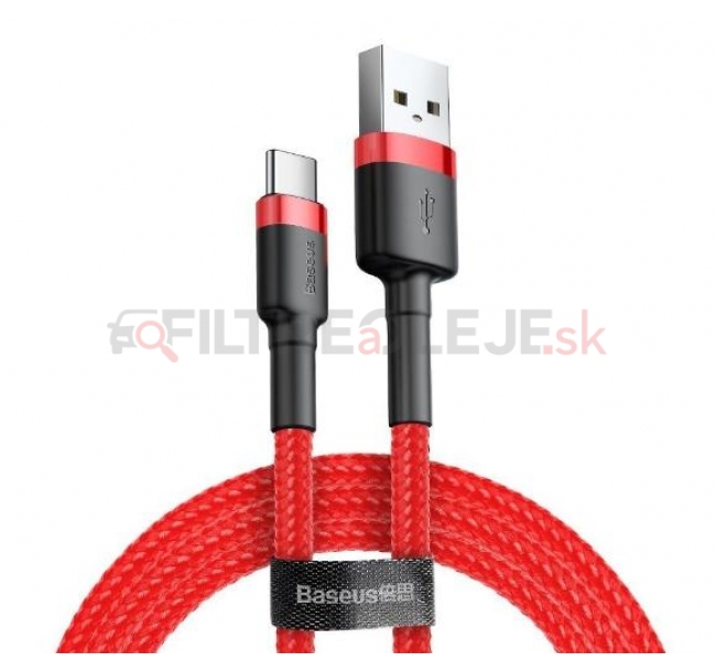 AMIO kábel USB na USB-C BASEUS Cafule 1,5A 100cm červený.jpg