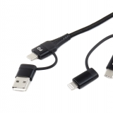 AMIO multikábel USB C-USB C iOs USB A FullLINK 100cm UC-15 1.jpg