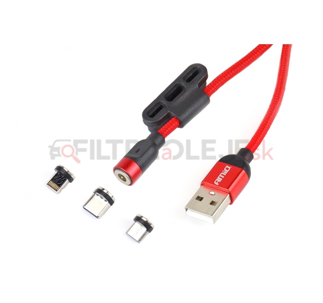 AMIO multikábel USB Lightning USB C micro USB 100cm UC-08.jpg