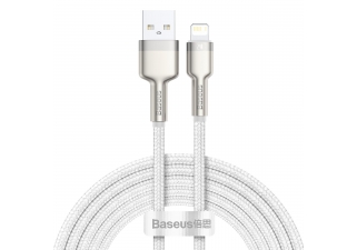 AMIO USB kábel Lightning Baseus Cafule, biely 2,4A 200 cm.jpg