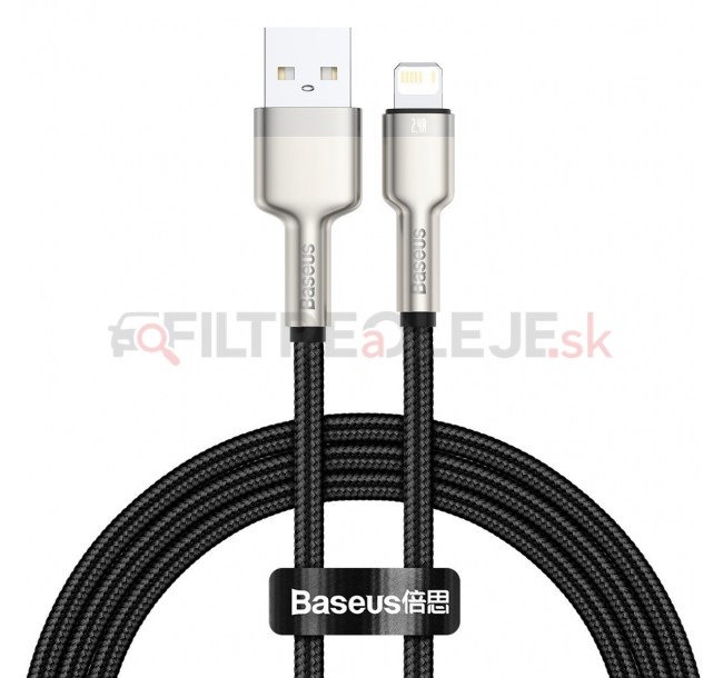 AMIO USB kábel Lightning Baseus Cafule, čierny 2,4A 100 cm.jpg