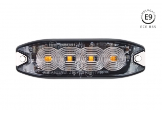 AMIO výstražné osvetlenie oranžové 4x3W LED R65 R10 12 24V IP67.jpg
