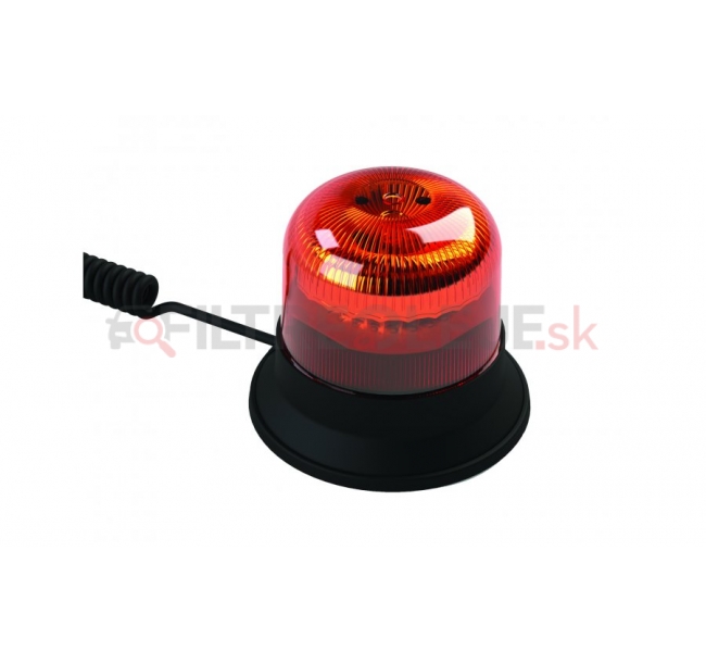 Výstražný maják HOR 110A, na magnet, LED 12 24 V ( režim blesku, so špirálovým káblom 2x0,75 mm2, dĺžka 4 m ).jpg