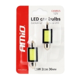 AMIO LED žiarovky CANBUS COB3 Festoon C5W C10W C3W 36mm White 12V 2.jpg