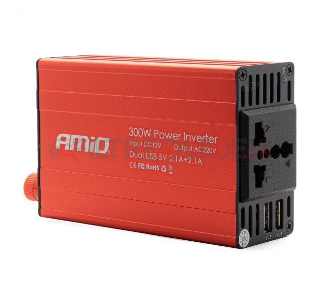 AMIO Menič napätia AMiO 12V 220V 300W 600W 2xUSB PI03.jpg