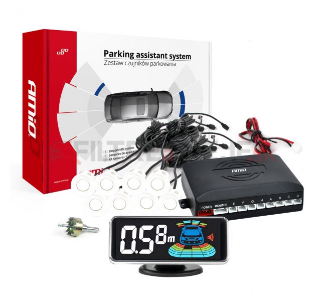 AMIO Asistenty parkovania LED-GRAF 3D 8-senzorové bielé.jpg