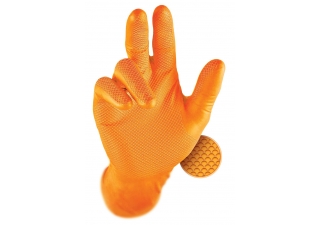 Grippaz 246 Protišmykové nitrilové rukavice oranžové veľkosť M:8 - 50ks.jpg