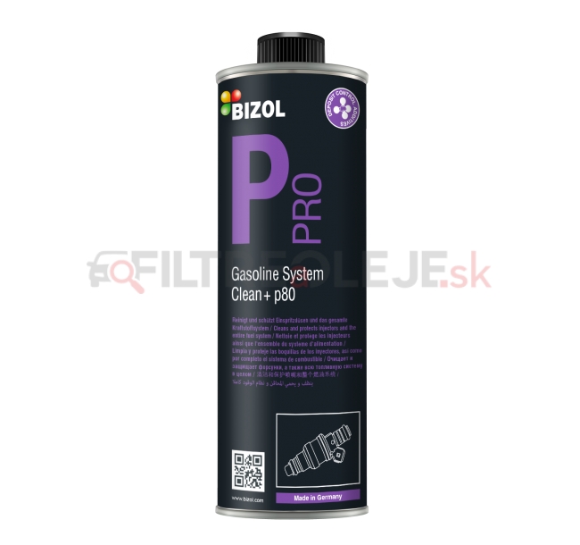 BIZOL Pro Gasoline System Clean+ P80 - prísada do benzínu 1L.png